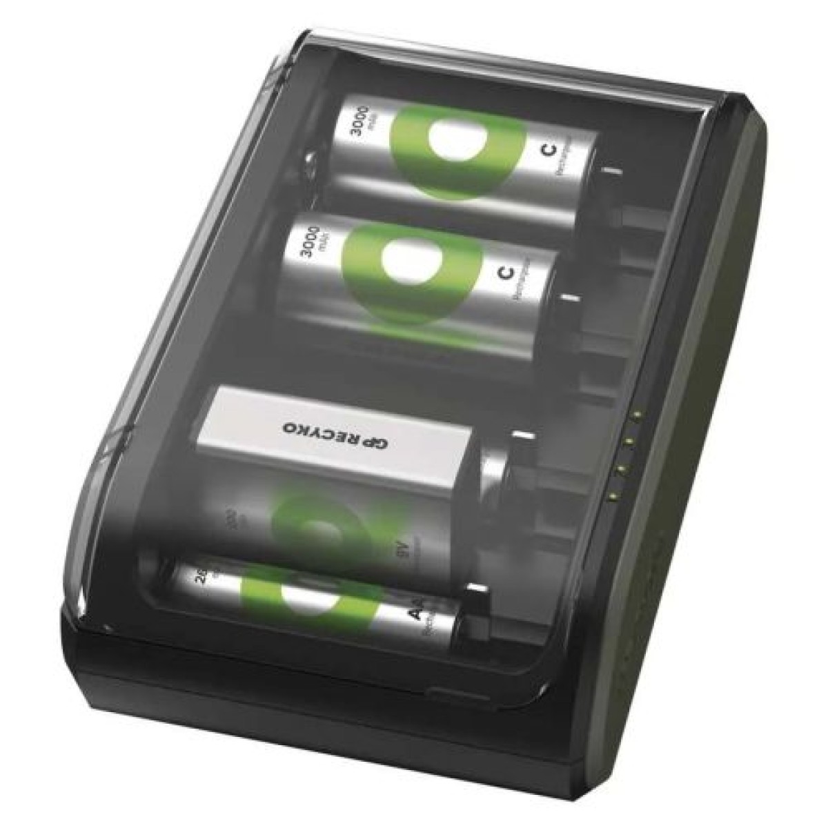 Φορτιστής μπαταρίας GP B361 με 4 κανάλια, 2600 mAh, 2,8V, Μαύρο EU