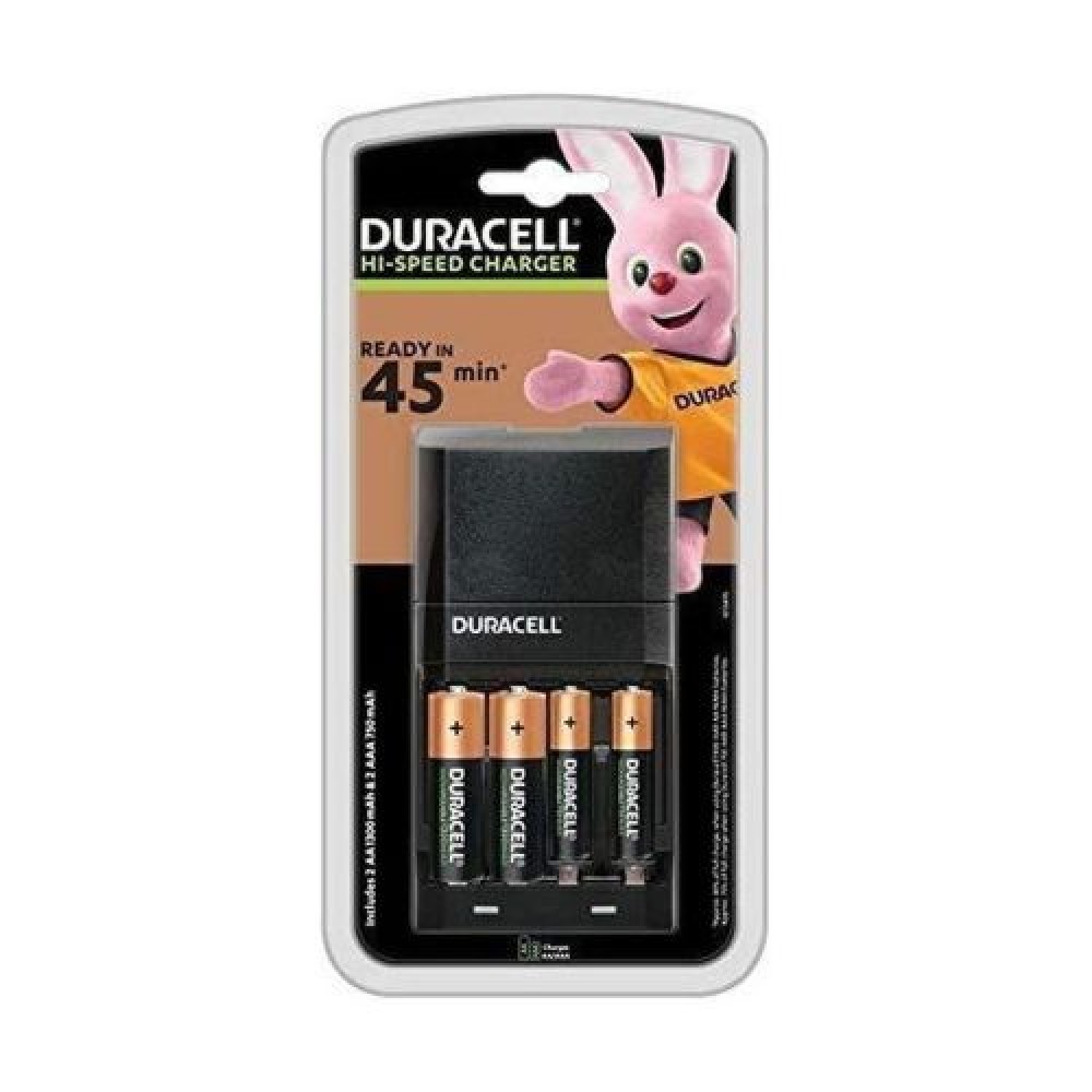 Φορτιστής μπαταριών DURACELL CEF27 - 2pcs of (AA) NiMH 1300mAh + 2pcs of (AAA) NiMH 750mAh.1,2V