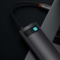 Baseus HUB Metal Gleam σειράς 7-σε-1 Πολυλειτουργικό (Type-C έως 2x USB 3.0, PD 100W / HDMI 4K 30Hz / RJ45 1Gbps, Type-C βασικό) Γκρι (WKWG020113)