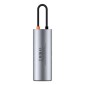 Baseus HUB Metal Gleam σειράς 7-σε-1 Πολυλειτουργικό (Type-C έως 2x USB 3.0, PD 100W / HDMI 4K 30Hz / RJ45 1Gbps, Type-C βασικό) Γκρι (WKWG020113)