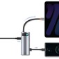 Baseus HUB Metal Gleam σειράς 7-σε-1 Πολυλειτουργικό (Type-C έως 2x USB 3.0, PD 100W / HDMI 4K 30Hz / RJ45 1Gbps, Type-C βασικό) Γκρι (WKWG020113)