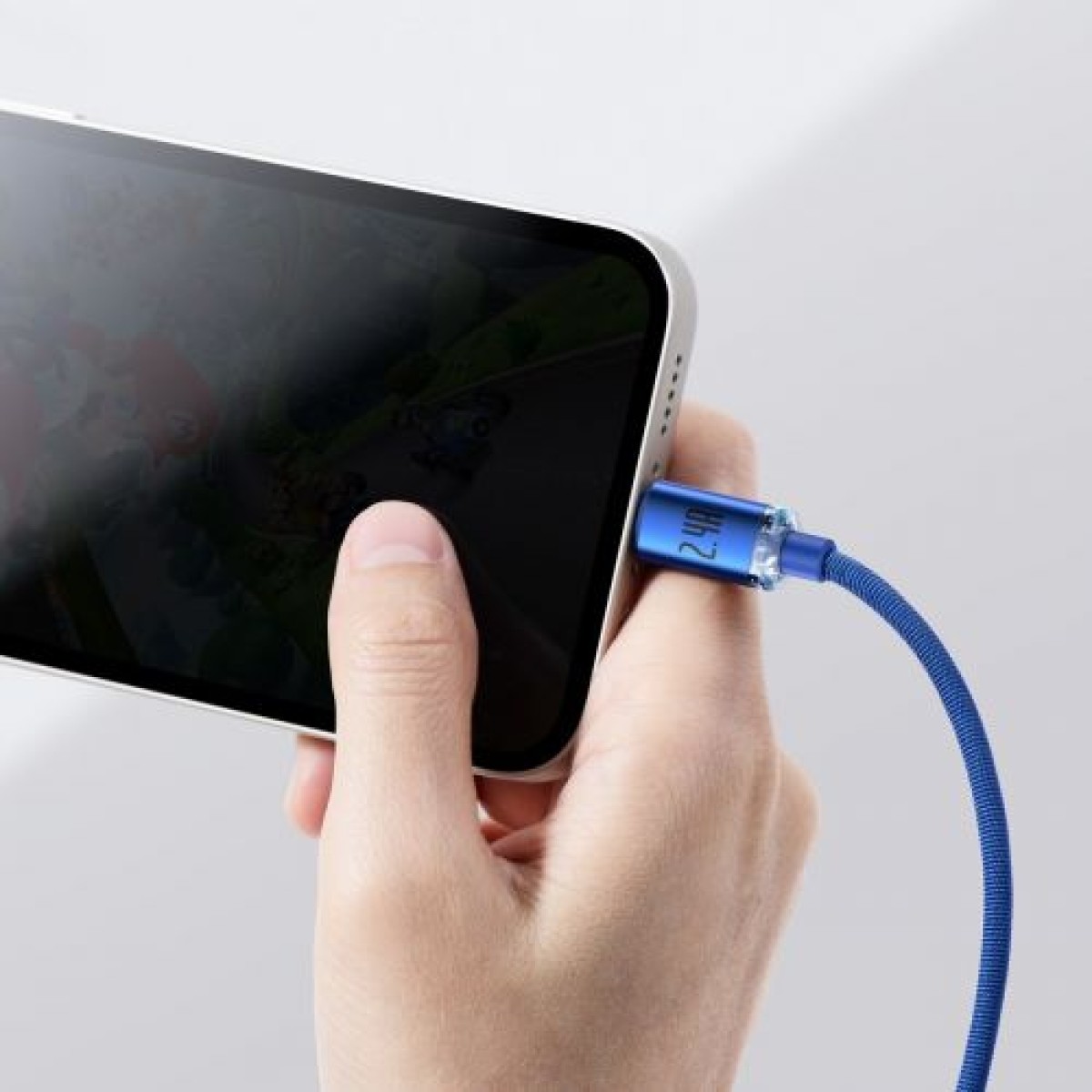 Baseus Lightning Crystal Shine Cable Cable Fast Charging Data Cable 2.4A 1.2m Μπλε (CAJY000003)