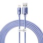 Baseus Lightning Crystal Shine Cable Cable Fast Charging Data Cable 2.4A 2m Purple (CAJY000105)