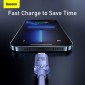 Baseus Lightning Crystal Shine Cable Cable Fast Charging Data Cable 2.4A 2m Purple (CAJY000105)