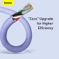 Baseus Lightning Crystal Shine Cable Cable Fast Charging Data Cable 2.4A 2m Purple (CAJY000105)