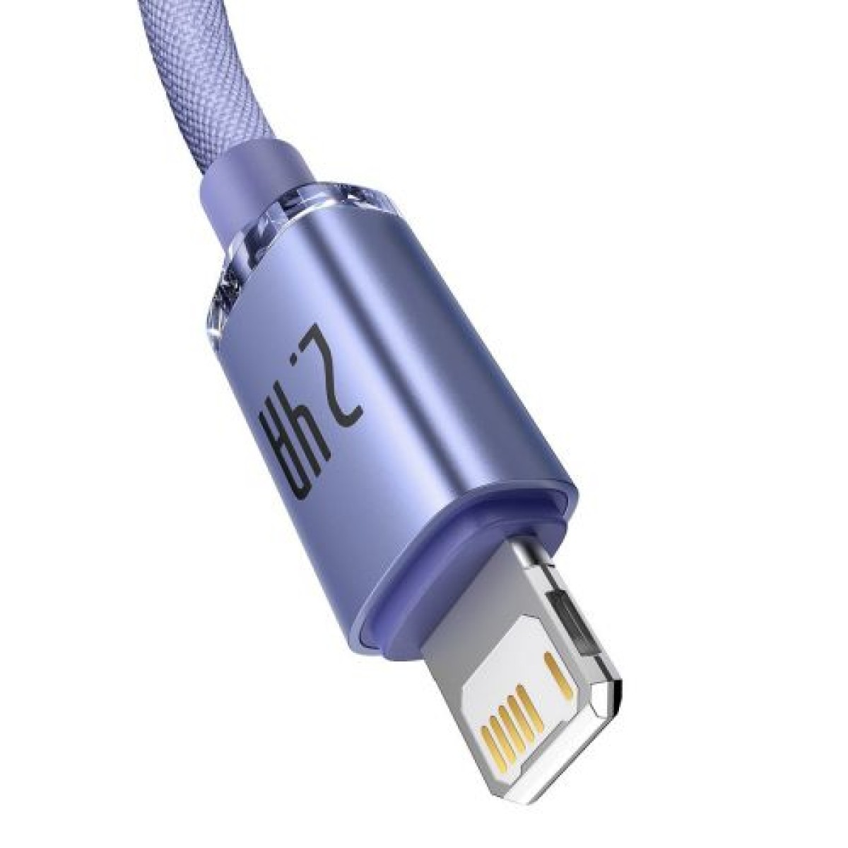 Baseus Lightning Crystal Shine Cable Cable Fast Charging Data Cable 2.4A 2m Purple (CAJY000105)