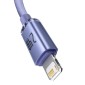 Baseus Lightning Crystal Shine Cable Cable Fast Charging Data Cable 2.4A 2m Purple (CAJY000105)