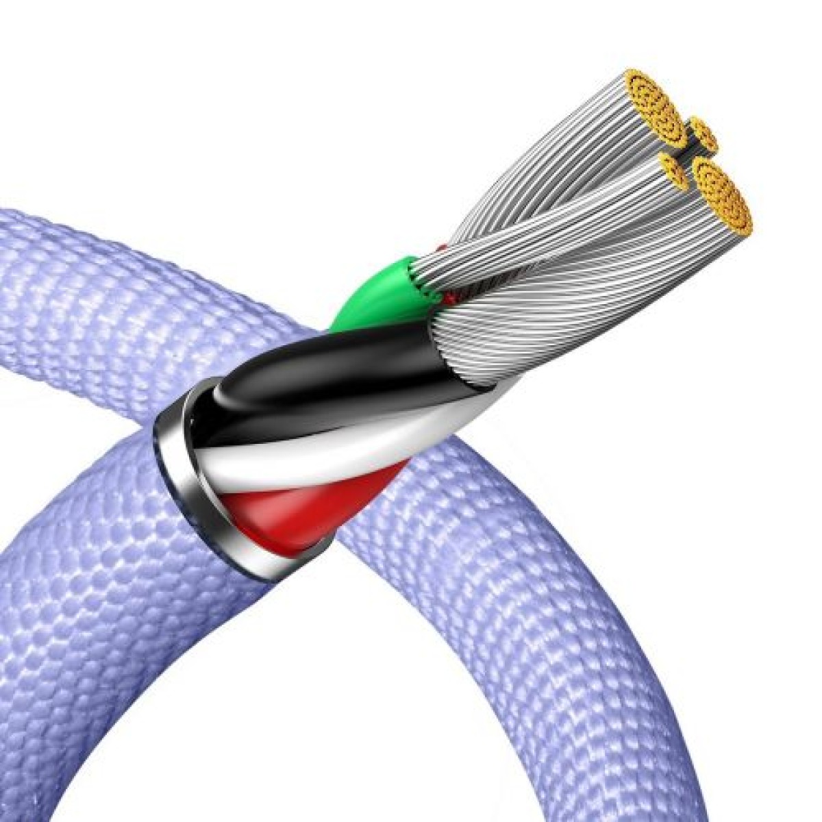Baseus Lightning Crystal Shine Cable Cable Fast Charging Data Cable 2.4A 2m Purple (CAJY000105)