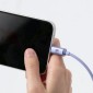 Baseus Lightning Crystal Shine Cable Cable Fast Charging Data Cable 2.4A 2m Purple (CAJY000105)