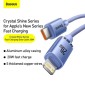 Baseus Type-C - Καλώδιο Lightning, Crystal Shine Series Fast Charging Data Cable 20W 1,2m Purple (CAJY000205)