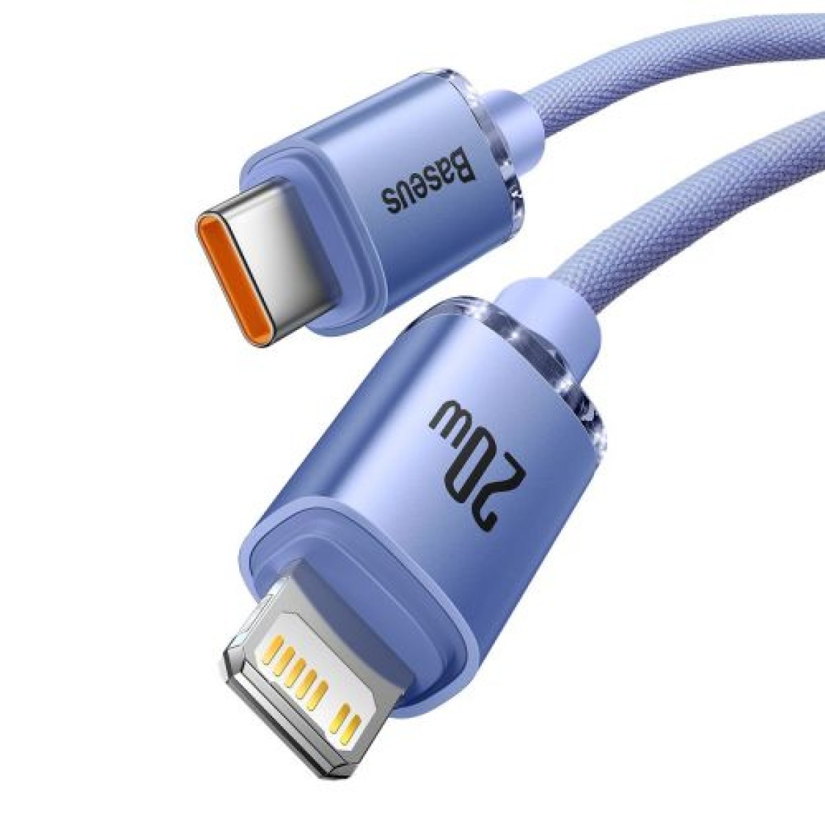 Baseus Type-C - Καλώδιο Lightning, Crystal Shine Series Fast Charging Data Cable 20W 1,2m Purple (CAJY000205)