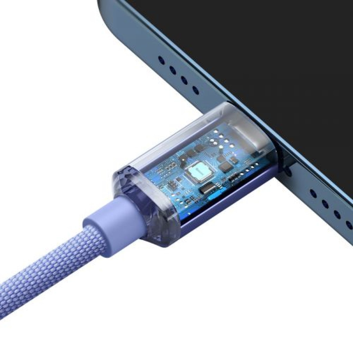 Baseus Type-C - Καλώδιο Lightning, Crystal Shine Series Fast Charging Data Cable 20W 1,2m Purple (CAJY000205)