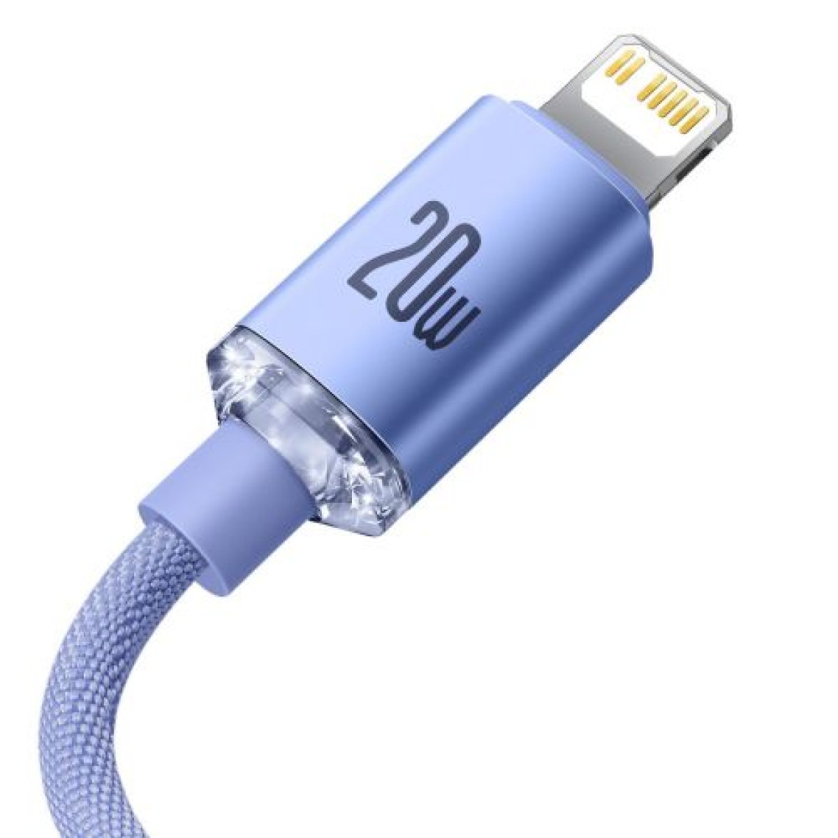 Baseus Type-C - Καλώδιο Lightning, Crystal Shine Series Fast Charging Data Cable 20W 1,2m Purple (CAJY000205)