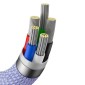 Baseus Type-C - Καλώδιο Lightning, Crystal Shine Series Fast Charging Data Cable 20W 1,2m Purple (CAJY000205)