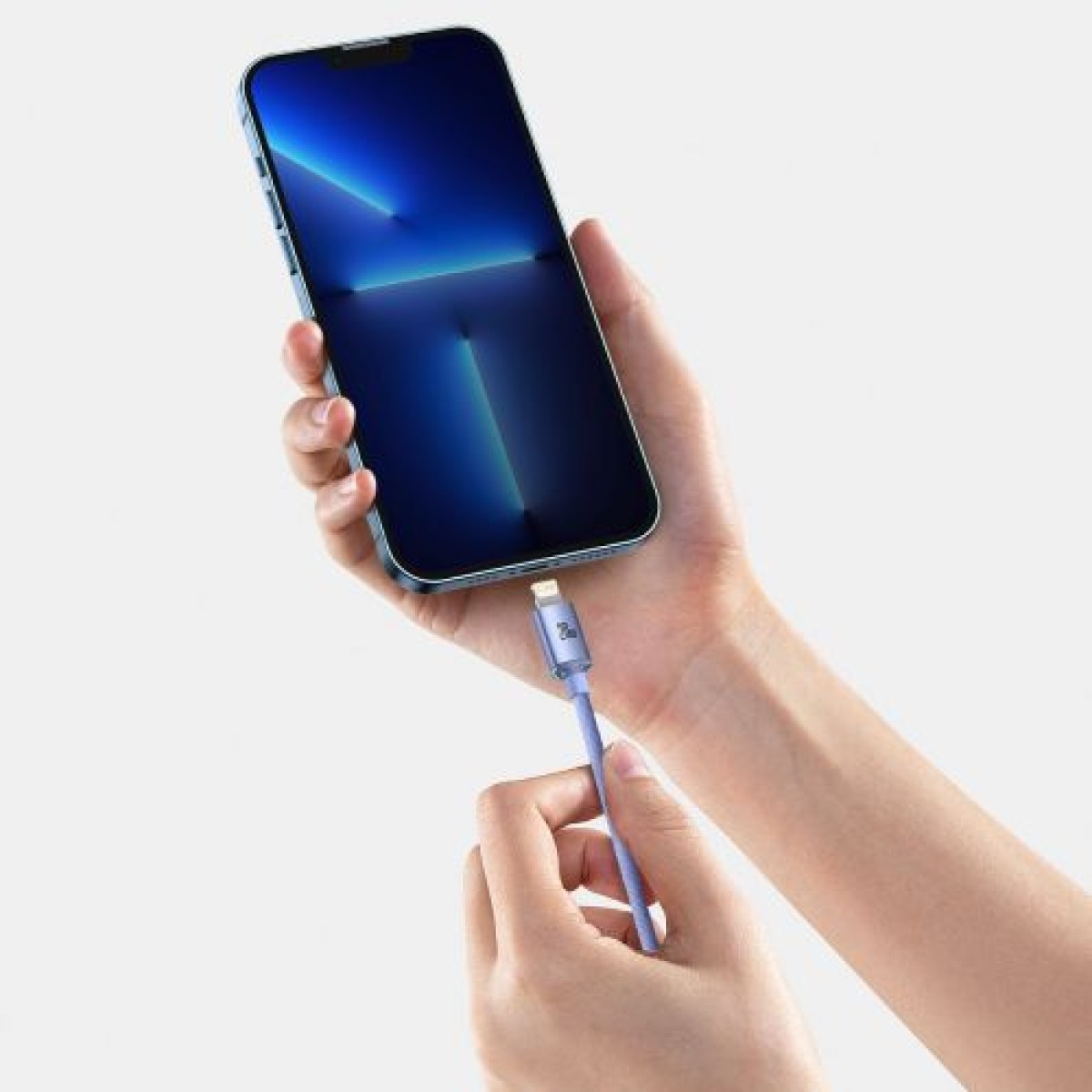 Baseus Type-C - Καλώδιο Lightning, Crystal Shine Series Fast Charging Data Cable 20W 1,2m Purple (CAJY000205)