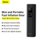 Baseus Car Tool Super Mini Inflator Αντλία ελαστικών 15 δευτερολέπτων Γρήγορο φούσκωμα, 4 ελαστικά σε 25 λεπτά, μαύρο (CRCQ000001)