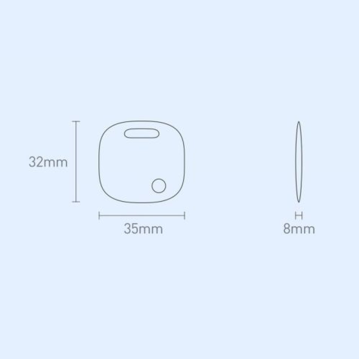 Baseus Home Intelligent T2 Pro Keychain Wireless Key and Other Object Finder BT 5.0 White (FMTP000002)