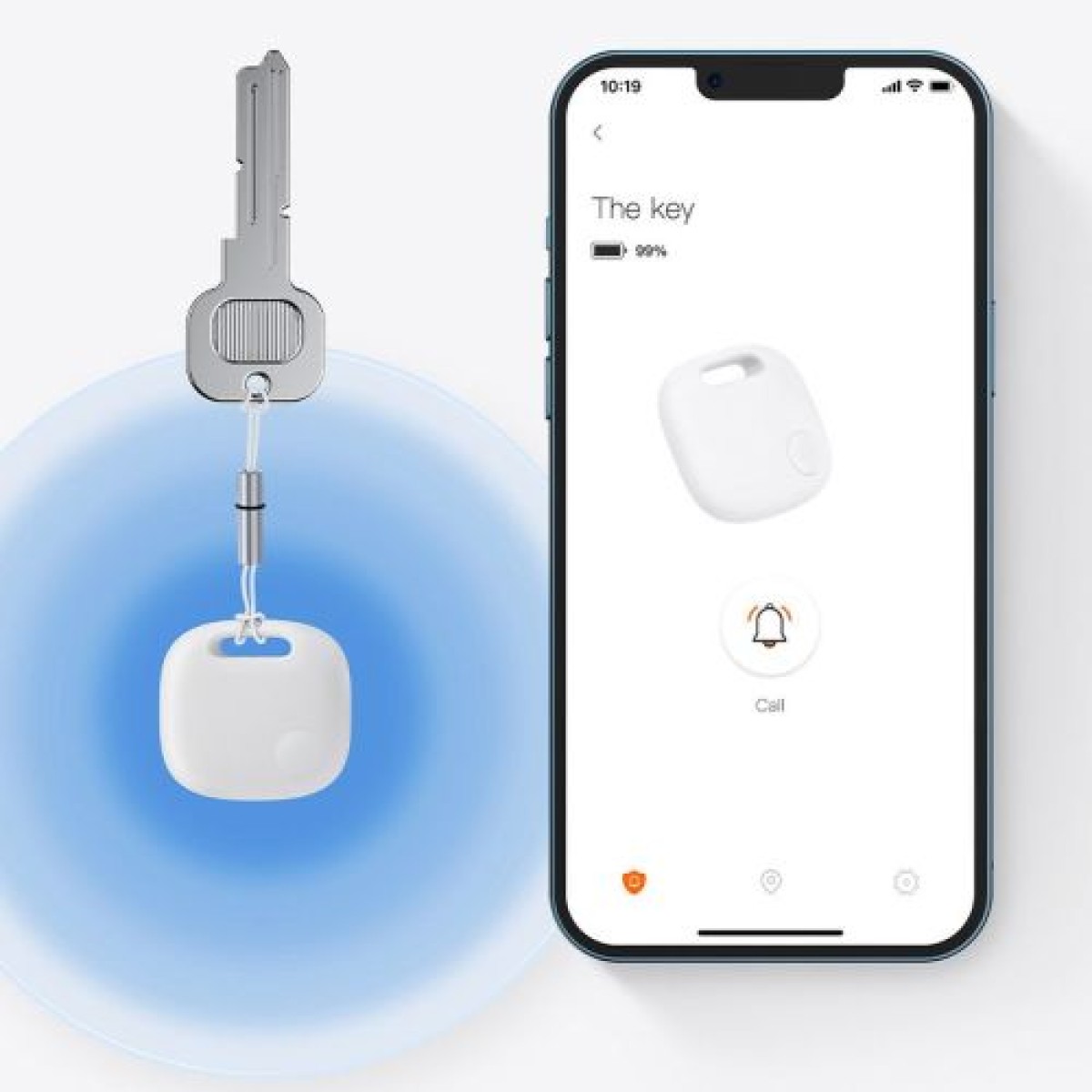 Baseus Home Intelligent T2 Pro Keychain Wireless Key and Other Object Finder BT 5.0 White (FMTP000002)