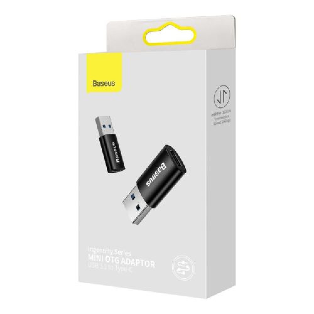 Μετατροπέας Baseus Ingenuity Series Mini OTG Adapter USB-A 3.1 Male σε Type-C Female Black (ZJJQ000101)