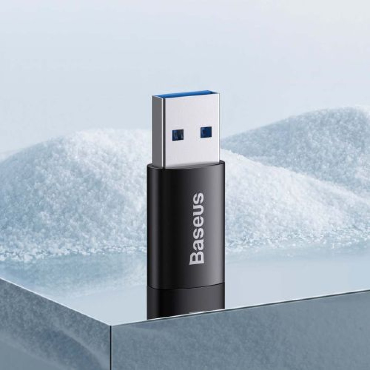 Μετατροπέας Baseus Ingenuity Series Mini OTG Adapter USB-A 3.1 Male σε Type-C Female Black (ZJJQ000101)