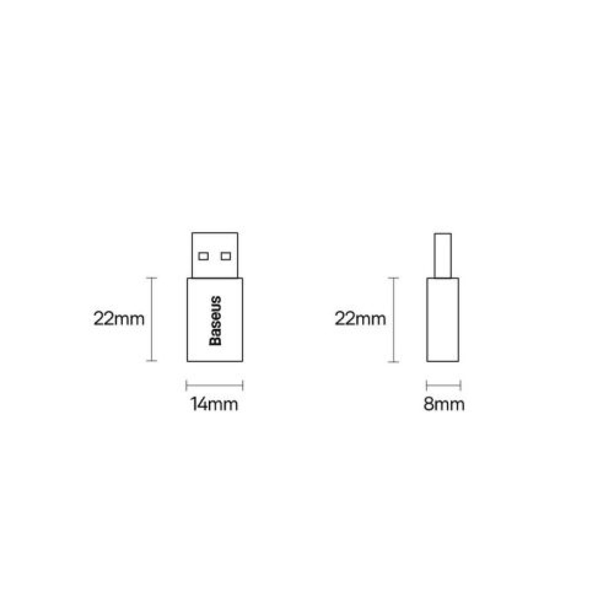 Μετατροπέας Baseus Ingenuity Series Mini OTG Adapter USB-A 3.1 Male to Type-C Female Blue (ZJJQ000103)