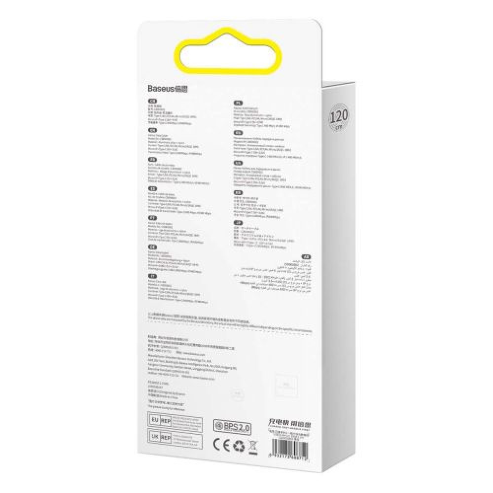 Baseus Universal Flash Series 3-σε-1 Καλώδιο δεδομένων γρήγορης φόρτισης (USB-A σε Micro + Lightning + Type-C) 100W, 1,2 m Μαύρο (CASS030001)