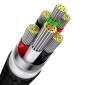 Baseus Universal Flash Series 3-σε-1 Καλώδιο δεδομένων γρήγορης φόρτισης (USB-A σε Micro + Lightning + Type-C) 100W, 1,2 m Μαύρο (CASS030001)