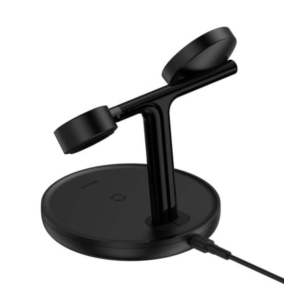 Baseus Wireless Charger Swan stand 3-in-1 Μαγνητικός φορτιστής με καλώδιο TypeC 15W, 1m Μαύρο (WXTE000101)