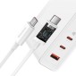 Baseus Travel Charger GaN5 Pro Γρήγορος φορτιστής τοίχου, C+C+U, 140W White EU (CCGP100202)