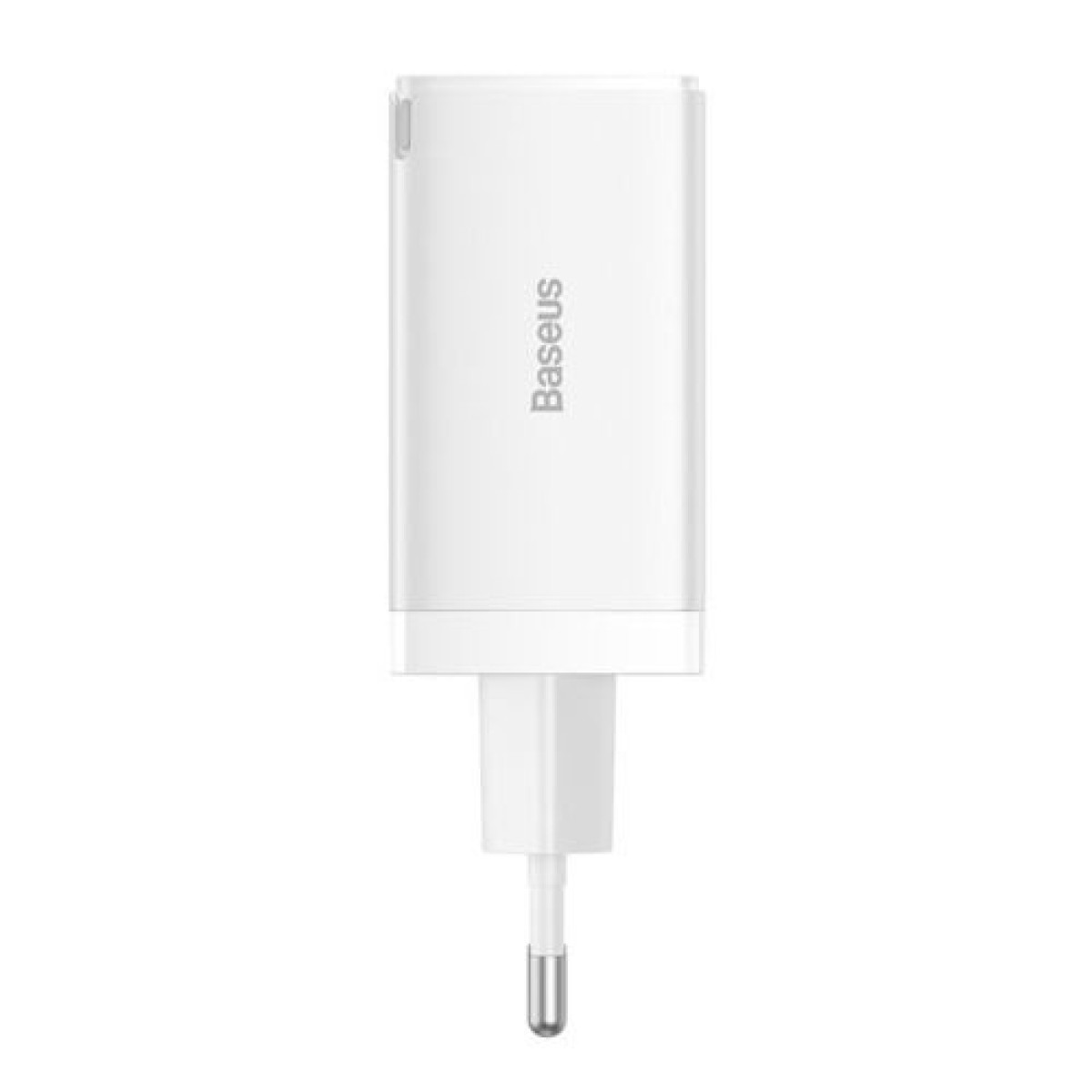 Baseus Travel Charger GaN5 Pro Γρήγορος φορτιστής τοίχου, C+C+U, QC, AFC, PD 65W με Type-C έως Type-C (100W) 1m, White EU (CCGP120202)