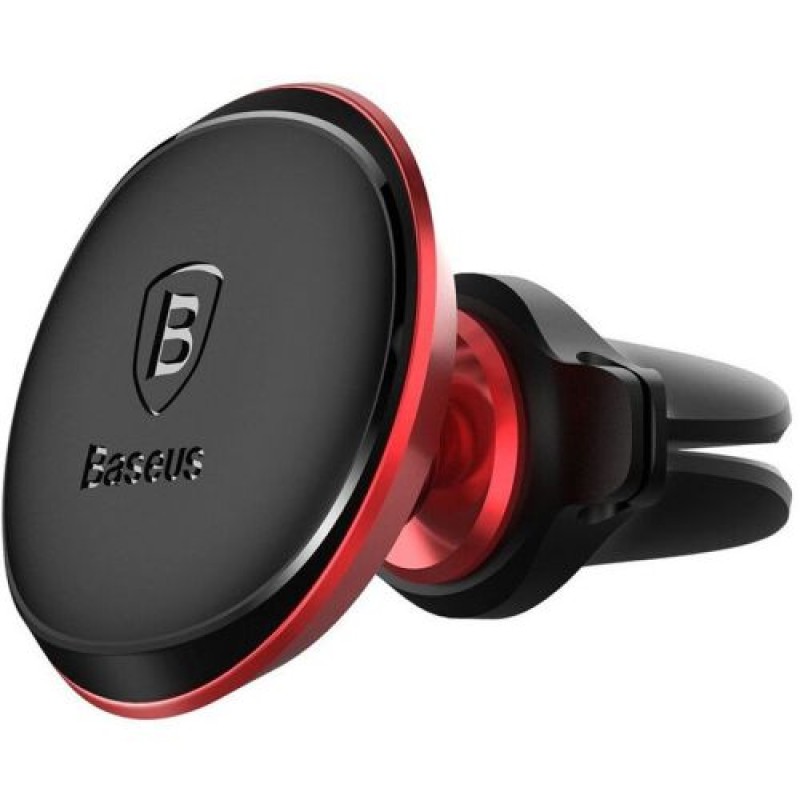 Baseus Car Mount Μαγνητική θήκη τηλεφώνου εξαερισμού αυτοκινήτου, κόκκινο/μαύρο (SUGX020009)