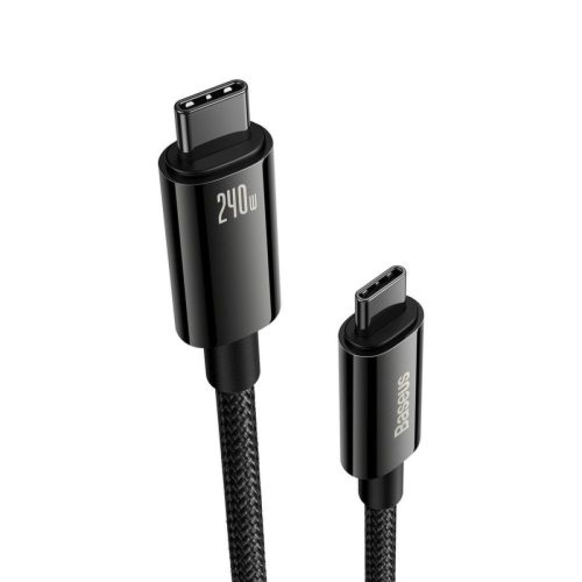 Καλώδιο Baseus Type-C to Type-C Tungsten Gold Series 480Mb/s, 240W, 3m, Μαύρο (CAWJ040201)