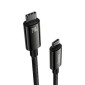 Καλώδιο Baseus Type-C to Type-C Tungsten Gold Series 480Mb/s, 240W, 3m, Μαύρο (CAWJ040201)