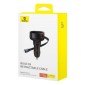 Baseus Car Charger Enjoyment Pro Fast Charger Type-C θηλυκό, Lightning αρσενικό (0,75m) Ενσωματωμένο ανασυρόμενο καλώδιο, 55W μαύρο EU (C00057803111-00)