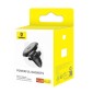 Baseus Car Mount Μαγνητική βάση τηλεφώνου αυτοκινήτου (Αεραγωγός) 360 μοιρών με κλιπ καλωδίου, μαύρο (C40141201113-00)