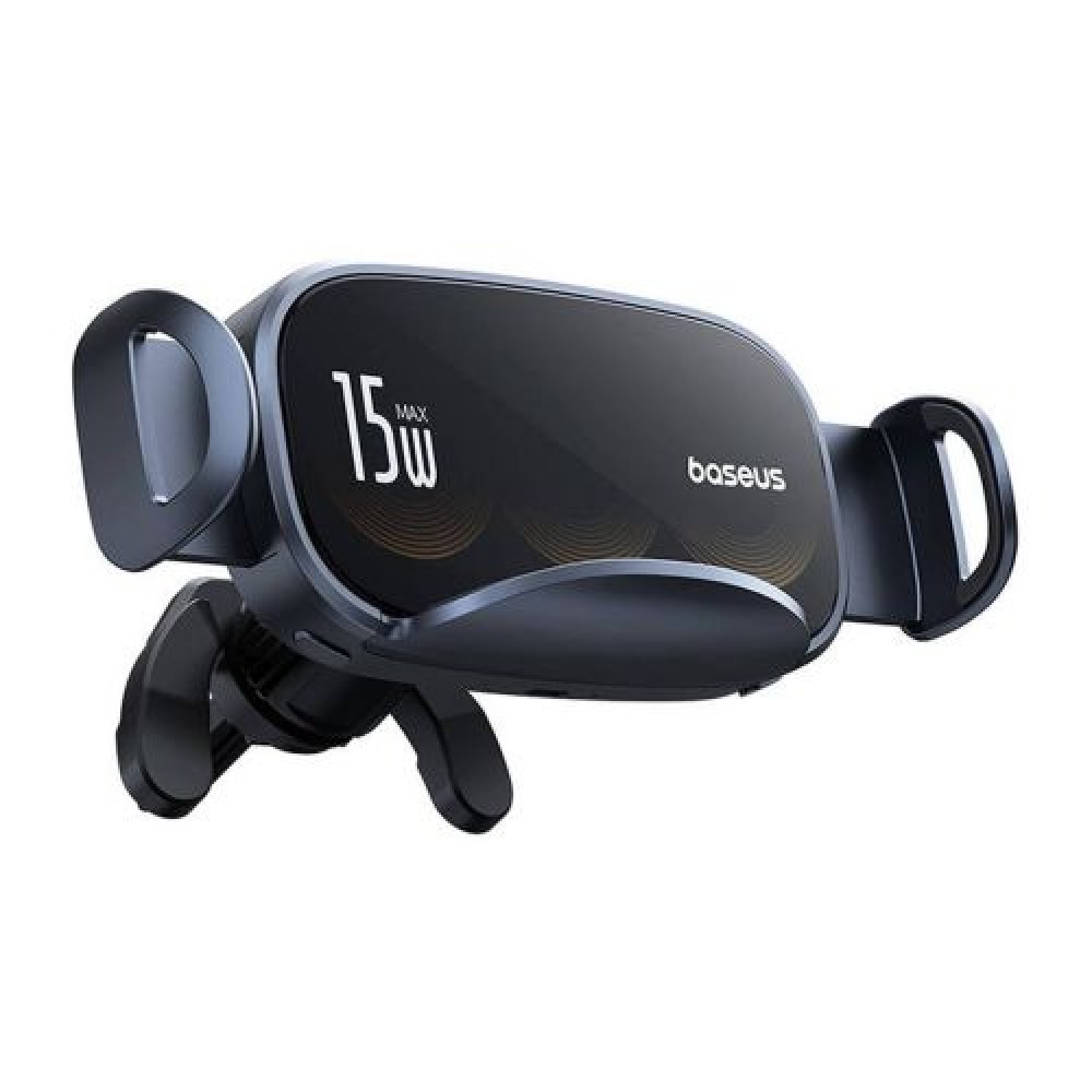 Baseus Car Charger LightChaser Series Επαγωγική θήκη 15W για εξαερισμό, μαύρο (BS-CM029)