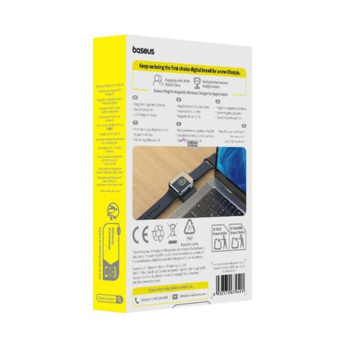 Baseus Wireless Inductive Charger MagPro Series for Apple Watch, 2,5W, Black EU (P10264106123-00)