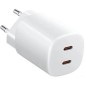 Xiaomi Mi Travel Charger Nano Turbo GaN Fast Charger 2C (C+C) 45W Λευκό EU BHR087OEU