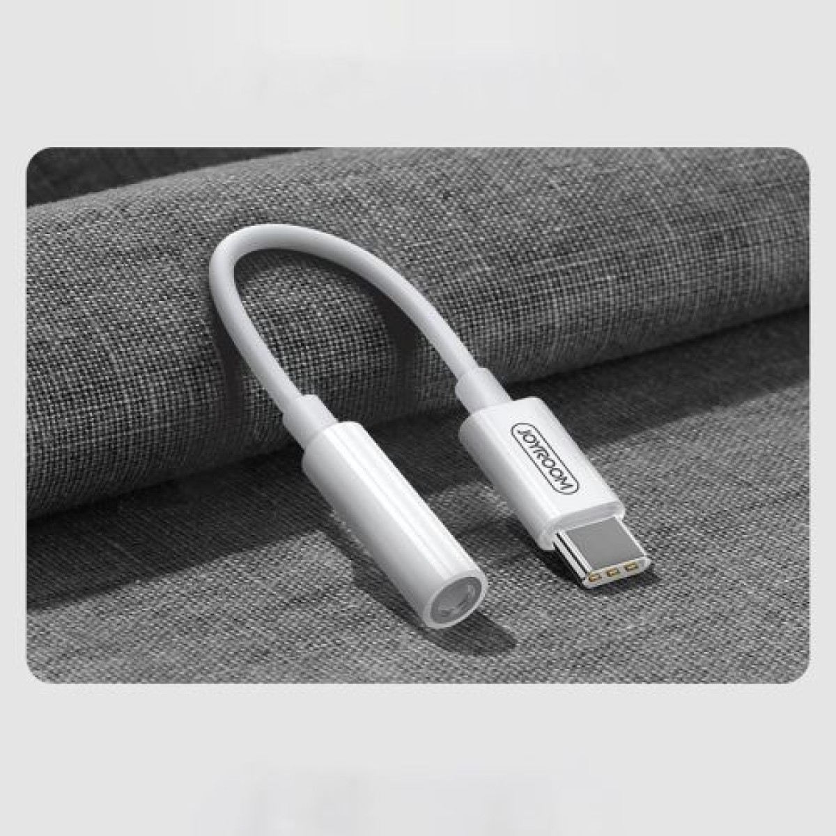 Joyroom Converter Type-C σε Mini Jack 3,5mm Καλώδιο για Smartphones, Λευκό (SH-C1)
