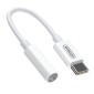 Joyroom Converter Type-C σε Mini Jack 3,5mm Καλώδιο για Smartphones, Λευκό (SH-C1)