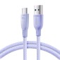 Joyroom USB - Καλώδιο γρήγορης φόρτισης και δεδομένων σειράς πολλαπλών χρωμάτων Type-C, 100W, 1m, Μωβ (S-A34)