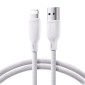 Joyroom USB - Καλώδιο Lightning Multi-Color Series A14, 480mb/s, 3A, 1,2m, Λευκό (SA34-AL3)