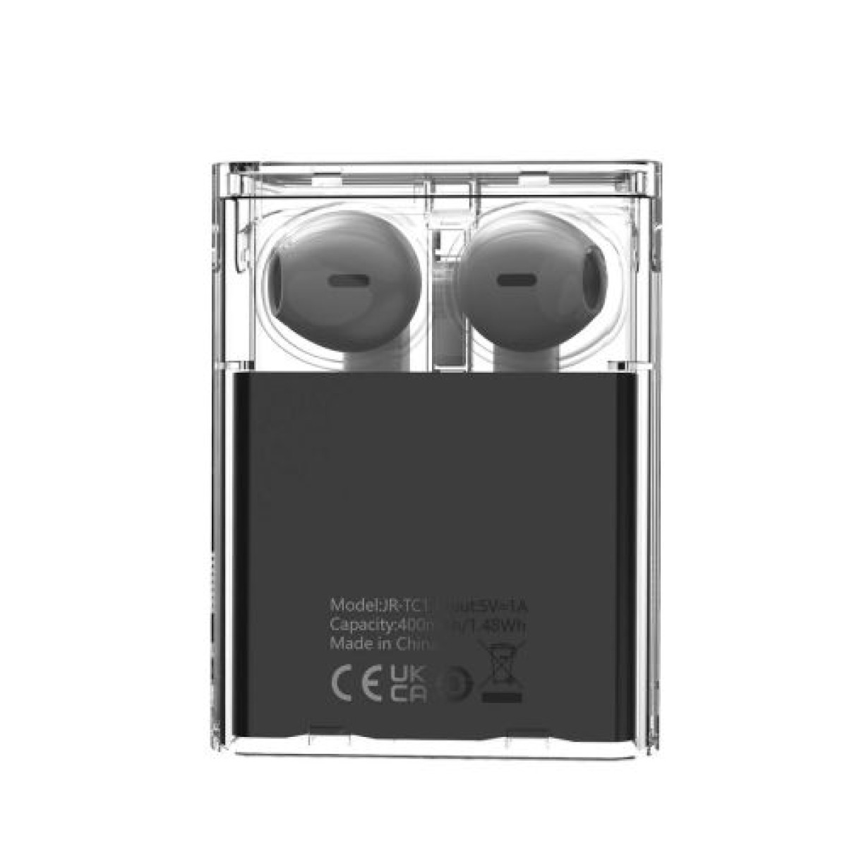 Ακουστικά Joyroom Σειρά IceLens Bluetooth True Wireless BT 5.3, TWS, AAC, SBC, HFP, A2DP, AVRCP, με φώτα LED, Μαύρο (JR-TC1)