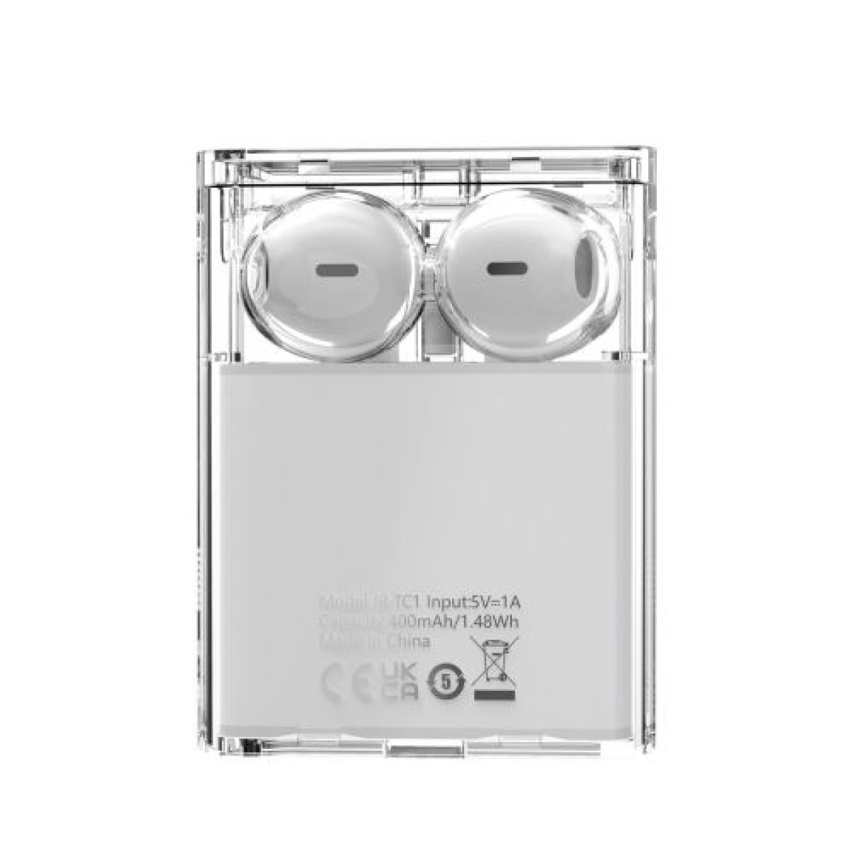 Ακουστικά Joyroom Σειρά IceLens Bluetooth True Wireless BT 5.3, TWS, AAC, SBC, HFP, A2DP, AVRCP, με φώτα LED, Λευκό (JR-TC1)