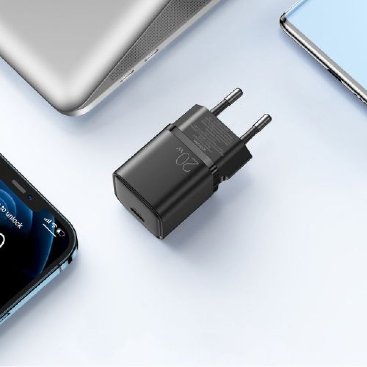 Joyroom Travel Charger Type-C, QC 3.0, PD 3.0, AFC, 20W, EU Black (L-P202)