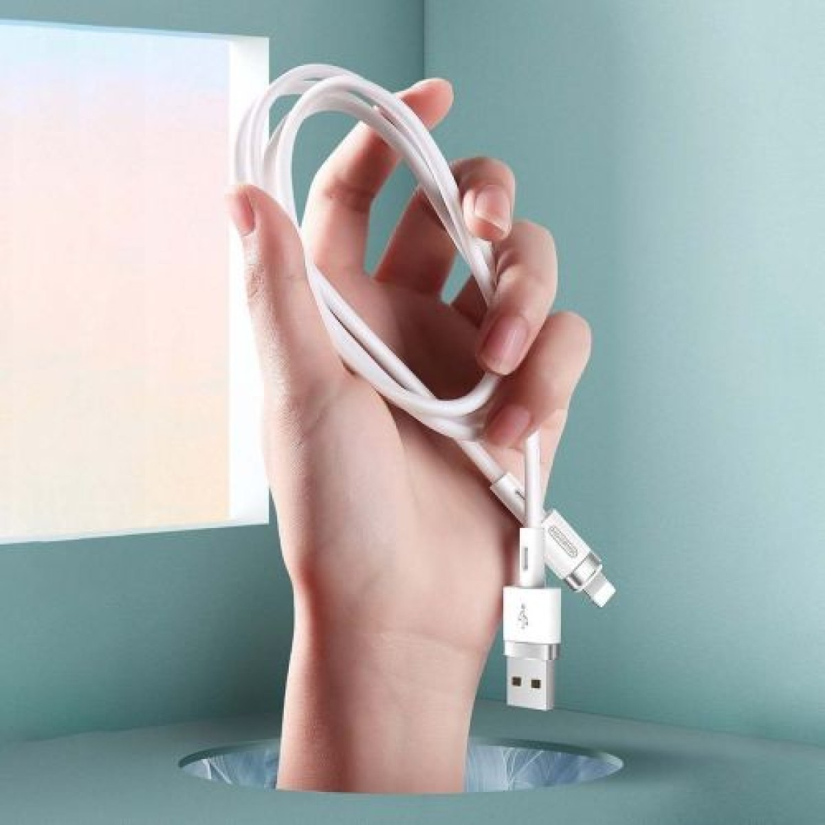 Joyroom Lightning - Καλώδιο USB 2.4A, 1.2m Μαύρο (S-1224N2)