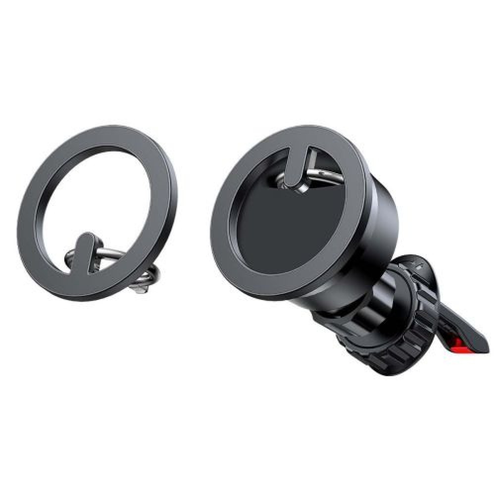 Joyroom Car Mount Magnetict Kit για έξοδο αέρα (Στήριγμα αυτοκινήτου, Μαγνητικός δακτύλιος, Μαγνητικό Καπάκι) Μαύρο (JR-ZS294)