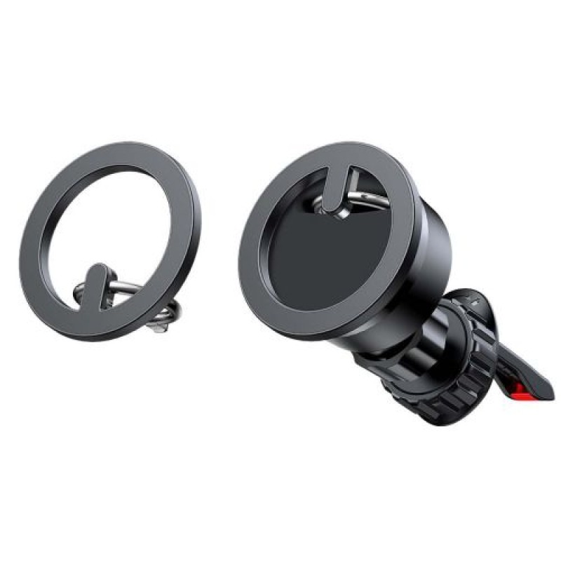 Joyroom Car Mount Magnetict Kit για έξοδο αέρα (Στήριγμα αυτοκινήτου, Μαγνητικός δακτύλιος, Μαγνητικό Καπάκι) Μαύρο (JR-ZS294)