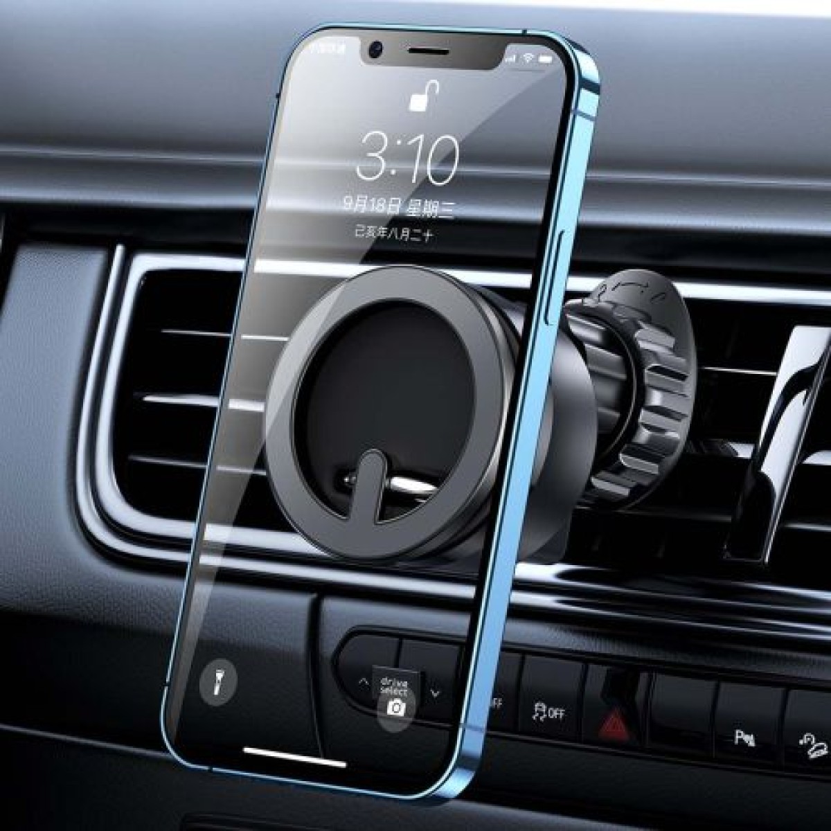 Joyroom Car Mount Magnetict Kit για έξοδο αέρα (Στήριγμα αυτοκινήτου, Μαγνητικός δακτύλιος, Μαγνητικό Καπάκι) Μαύρο (JR-ZS294)