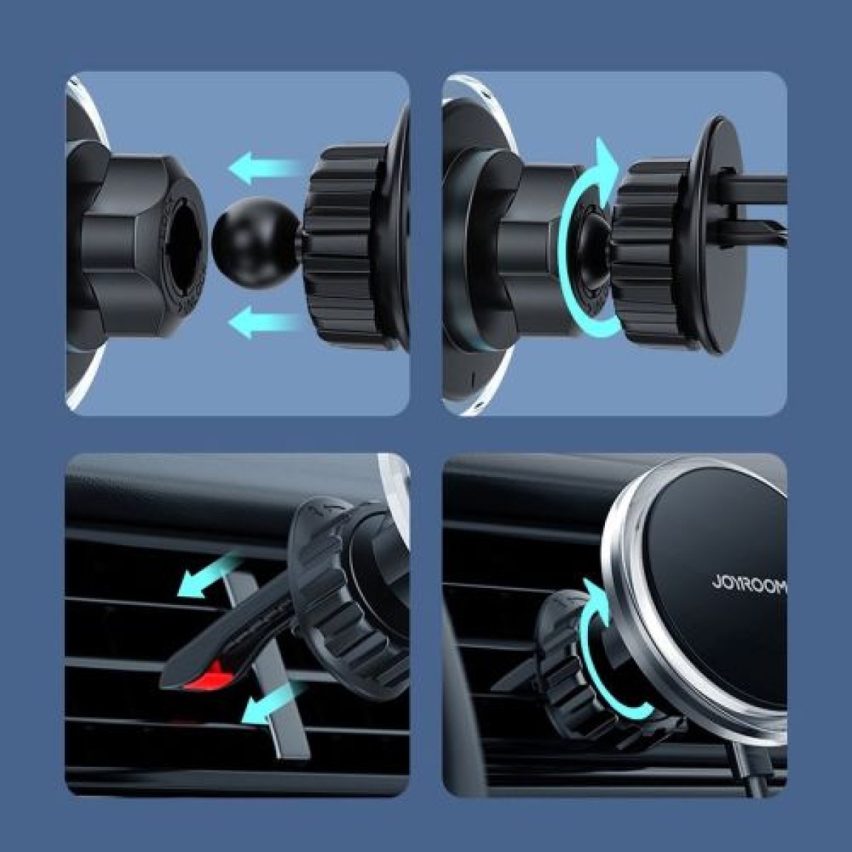 Joyroom Car Mount Wireless Charger MagSafe (Έκδοση Air Outlet) 15W, Μαύρο (JR-ZS291)